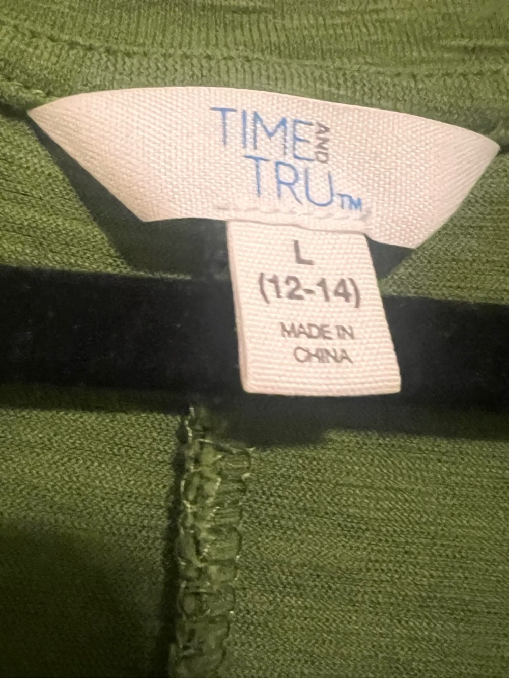Time and Tru Sleeveless A-Line Dress Set in Olive Green, Pink and Black - Picture 2 of 9